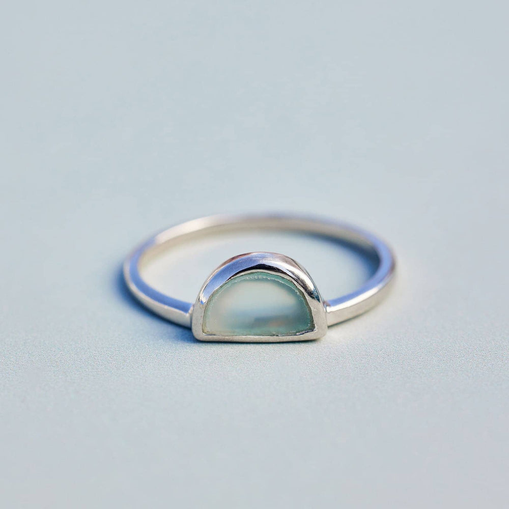Half Moon Gemstone Ring 2