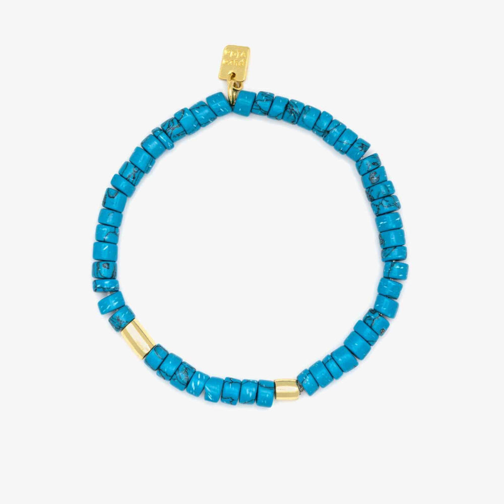 Turquoise Bead Stretch Bracelet 1