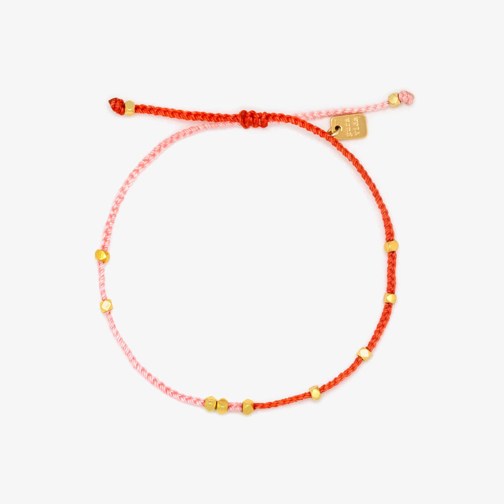 Pink & Red Two Toned Dainty Bracelet 1