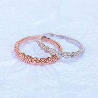 Rose Gold Floral Stacking Ring Gallery Thumbnail