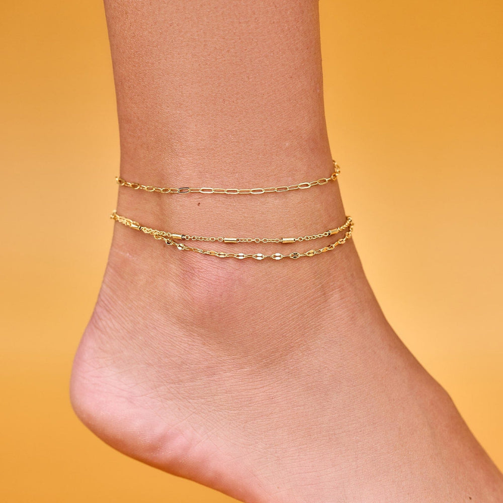 Ouro Chain Anklet Set of 2 2
