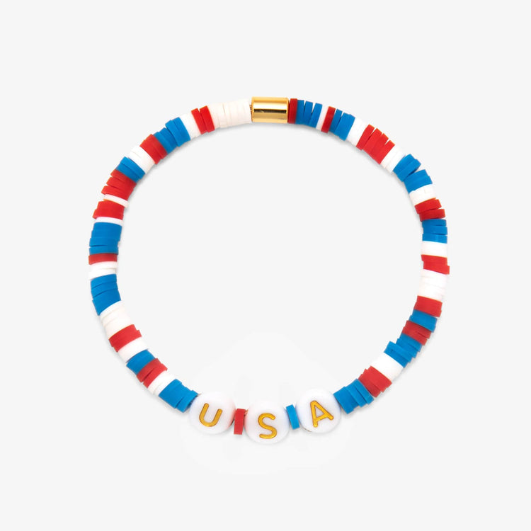 USA Disc Stretch Bracelet
