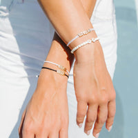 Gold Hematite Bead Stretch Bracelet Gallery Thumbnail