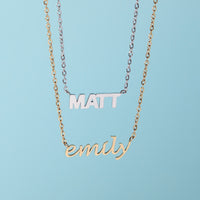 Block Letter Necklace Gallery Thumbnail
