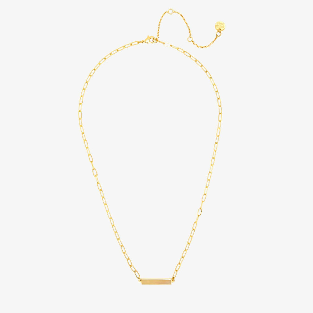 Engravable Paperclip Chain Bar Necklace 5