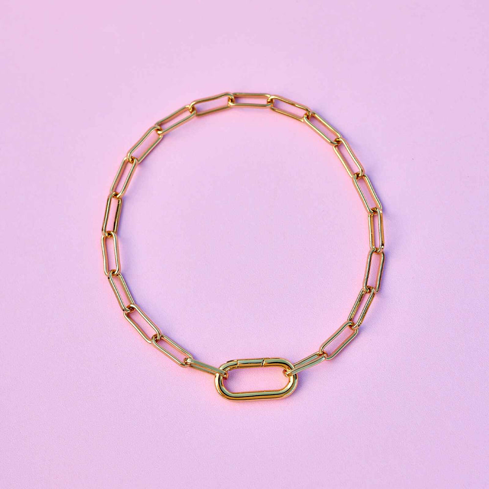 Harper Oval Charm Chain Bracelet 15