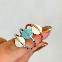 Rose Gold Opal Saturn Ring Gallery Thumbnail