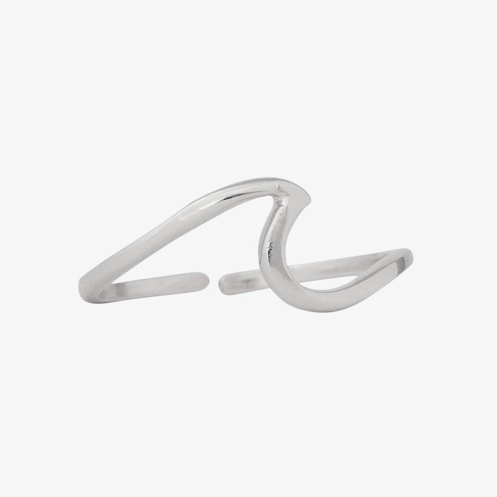 Silver Wave Toe Ring 1