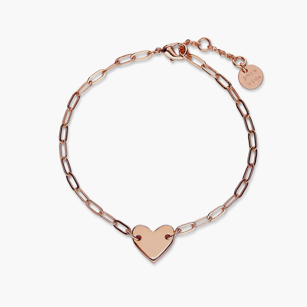 Engravable Heart Paperclip Chain Bracelet 3
