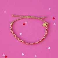 Red Cross XOXO Mixed Mini Braided Bracelet Gallery Thumbnail