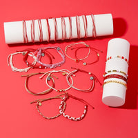 Red Cross XOXO Mixed Mini Braided Bracelet Gallery Thumbnail