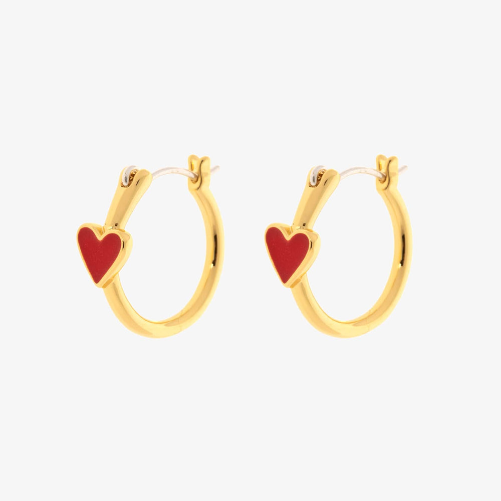 Petite heart hoop earrings Clearance
