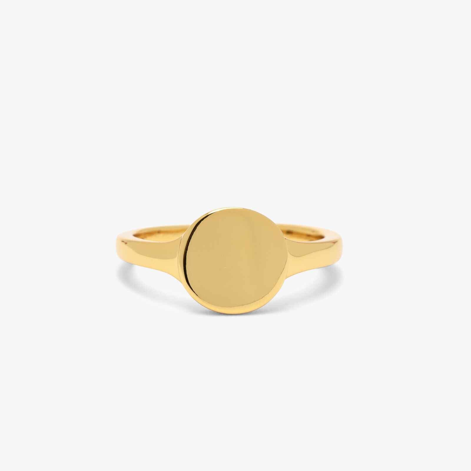 Engravable Signet Ring - Gold / 4