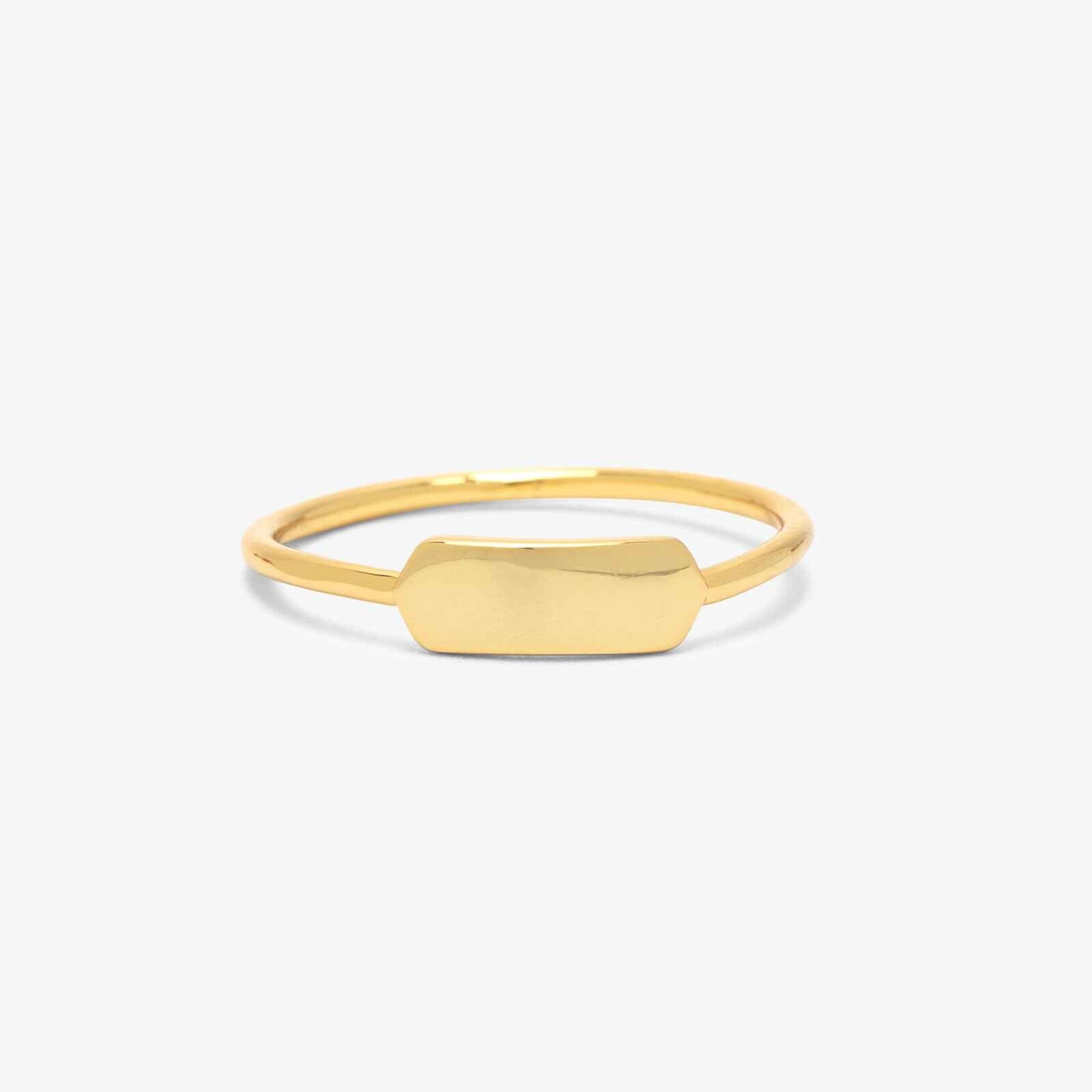Engravable Bar Ring - Gold / 4