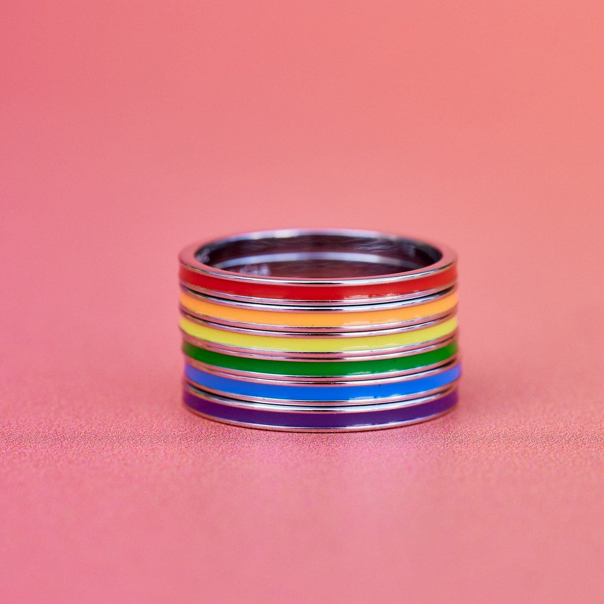 Rings > Rainbow Stainless Steel Thick Band Rings > Rainbow Stainless Steel Thick Band