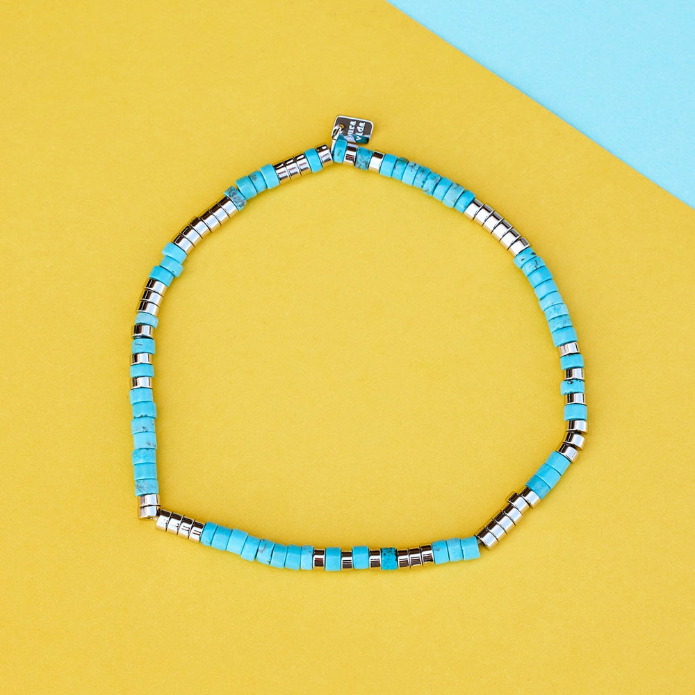 Turquoise Bead Stretch Anklet 5