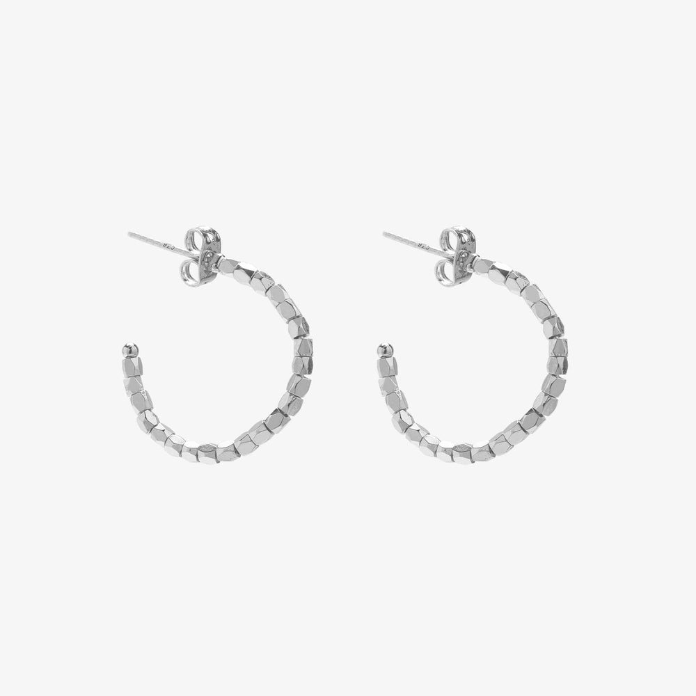 Diamond Cut Hoop Earrings 6
