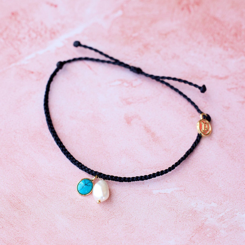 Pearl & Turquoise Charm Bracelet 1
