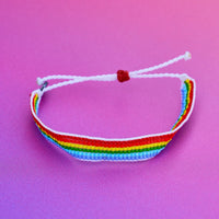 Woven Rainbow Seed Bead Bracelet Gallery Thumbnail