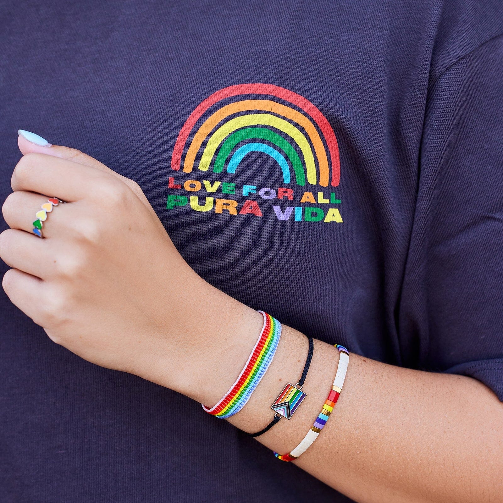 Woven Rainbow Seed Bead Bracelet