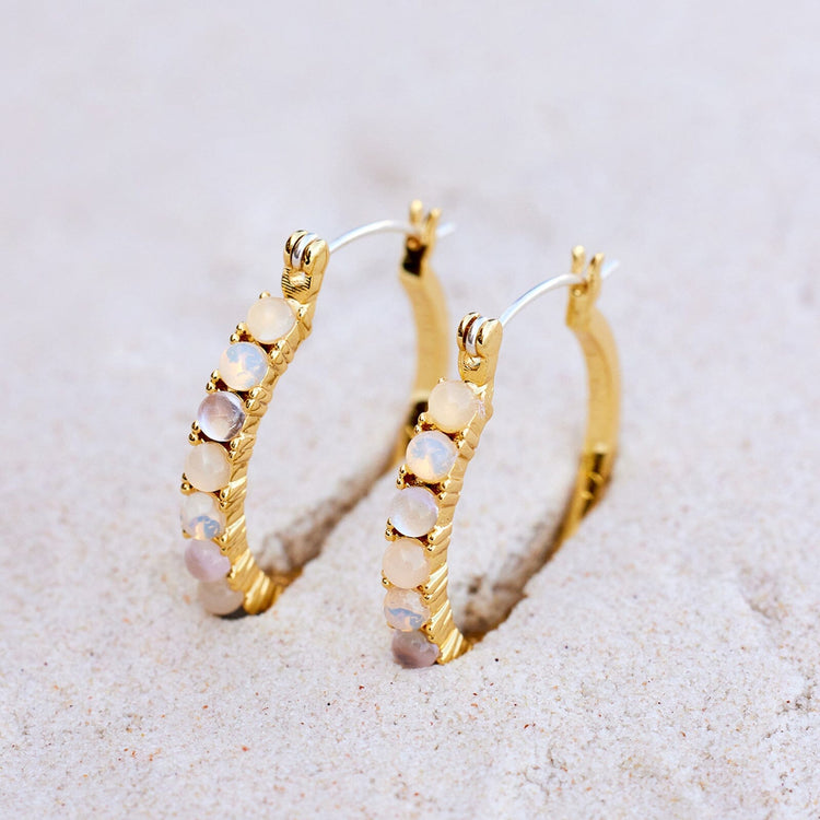 Pearl hoop earrings pura vida Clearance