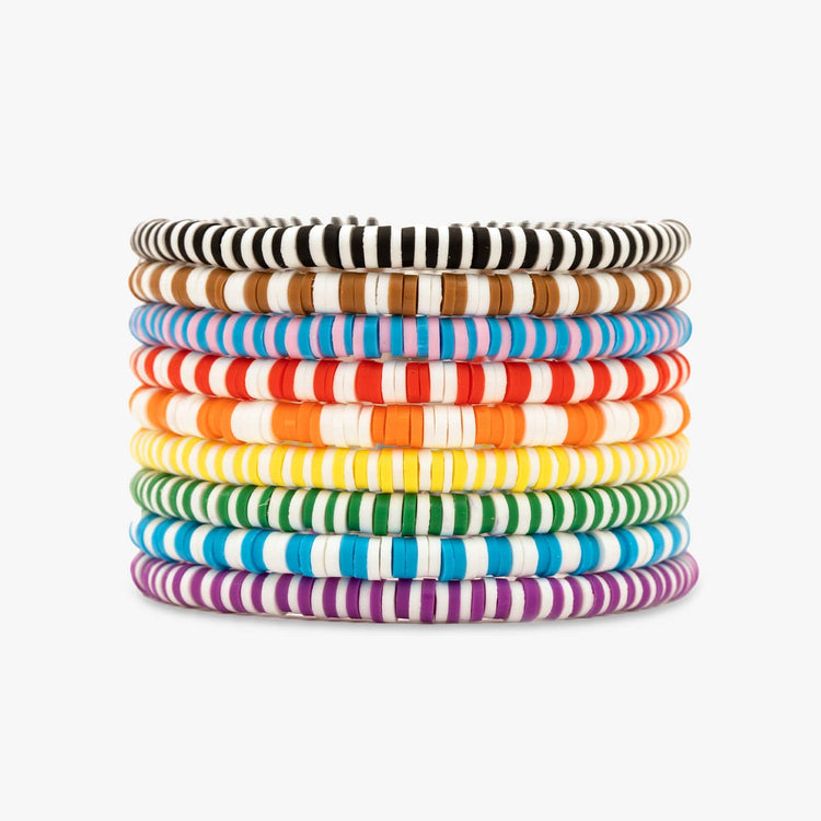 Rainbow Stretch Bracelet Set of 8