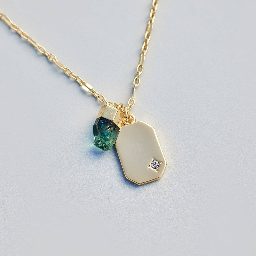 Emerald Quartz Pendant Necklace 1