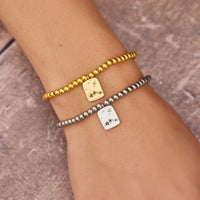 Outdoorsy Gals Metal Bead Stretch Bracelet Gallery Thumbnail