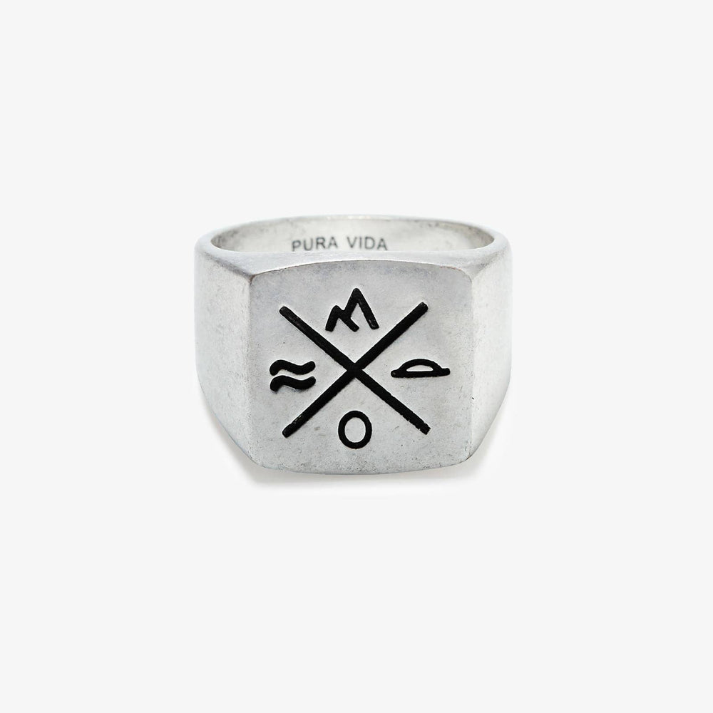 Men's Compass Signet Ring 1