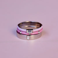 Boarding for Breast Cancer Ring Stack Gallery Thumbnail