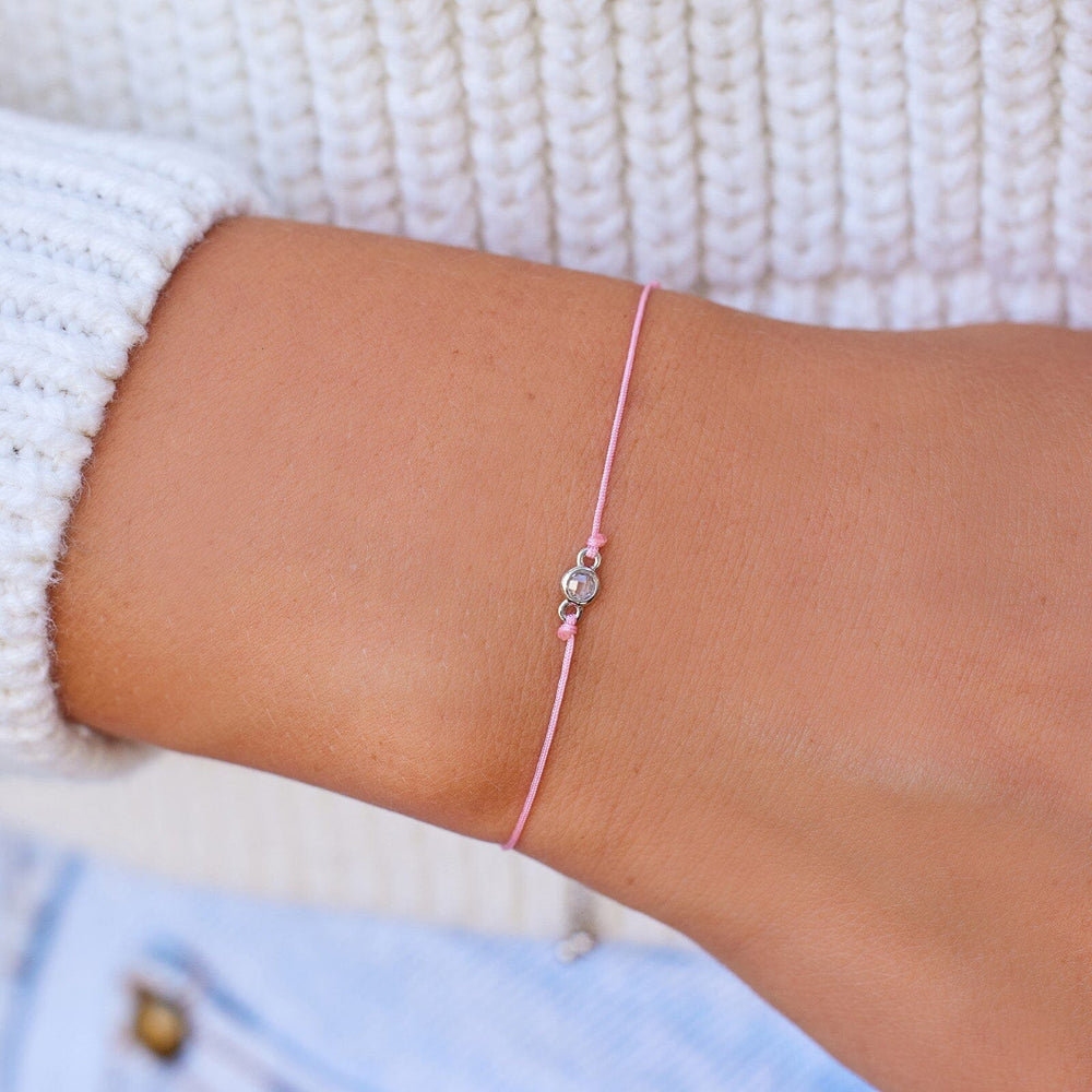 Boarding for Breast Cancer Thread Chain Slider Bracelet 3