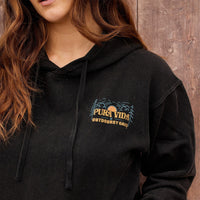Black Stone Wash Outdoorsy Gals Hoodie Gallery Thumbnail