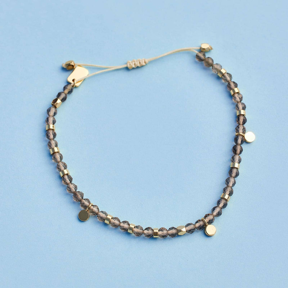 Smokey Quartz Beaded String Bracelet 2