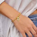 Dobby Metal Bead Stretch Bracelet