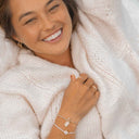 Dobby Metal Bead Stretch Bracelet