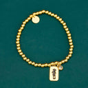 Dobby Metal Bead Stretch Bracelet