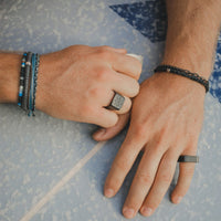 Men's Coated Hematite Stretch Bracelet Gallery Thumbnail