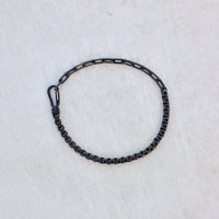 Men's Carabiner Clasp Chain Bracelet Gallery Thumbnail