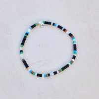 Men's Mixed Seed Bead Stretch Anklet Gallery Thumbnail