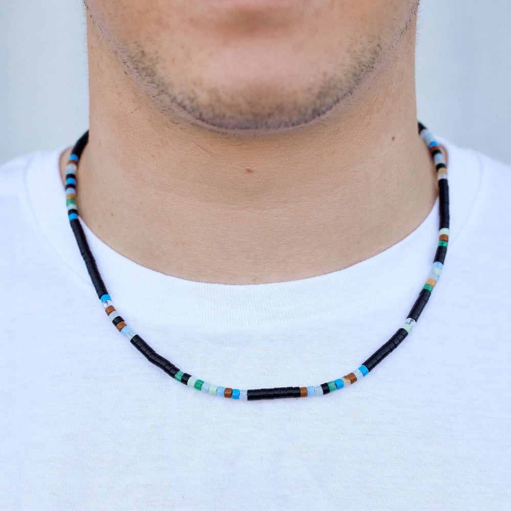 Men's Mixed Seed Bead Necklace | Black Beaded | Necklaces for Men | Men's Stylish Jewelry & Accessories | Pura Vida