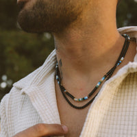 Men's Mixed Seed Bead Necklace Gallery Thumbnail