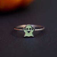 Glow in the Dark Ghost Emoji Ring Gallery Thumbnail