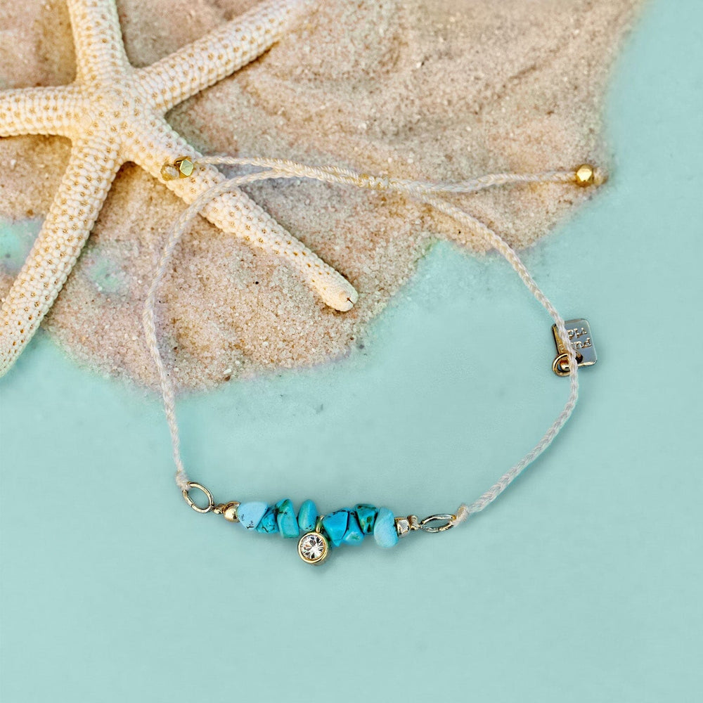 Turquoise Bead Charm Dainty Bracelet 4