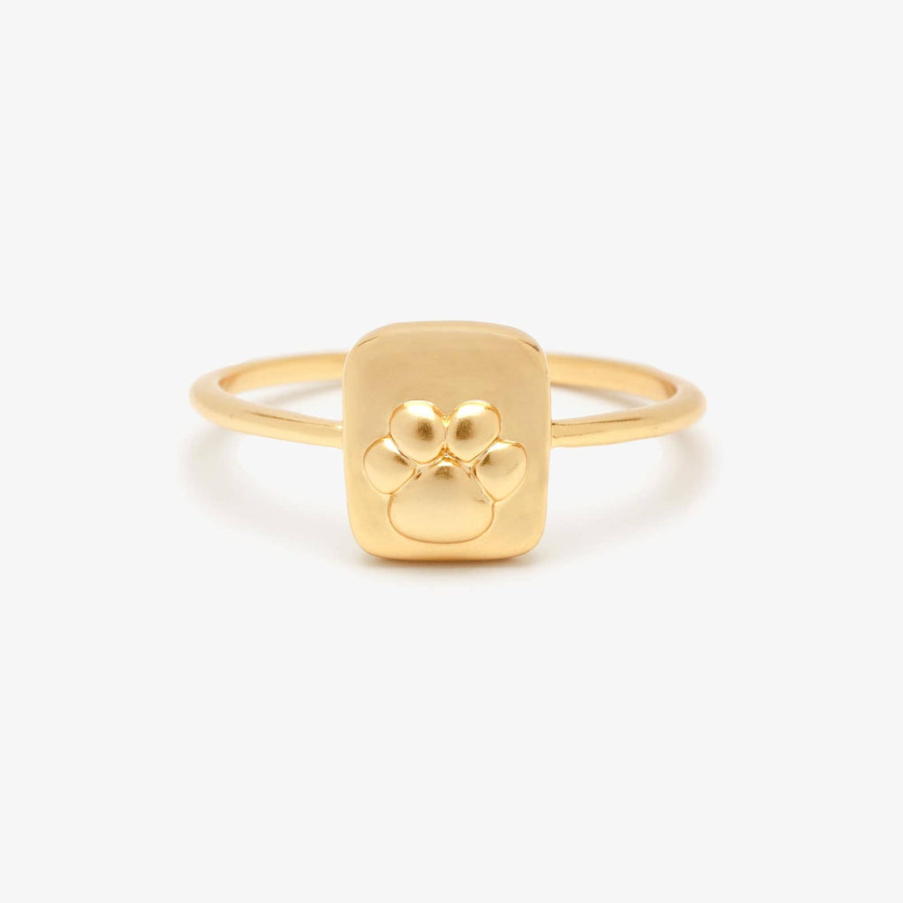 Celebrity Style Sideways Cross ring With By Pass Paw Print - Solid Gold or  Sterling Silver (Yellow, Rose or White Gold)