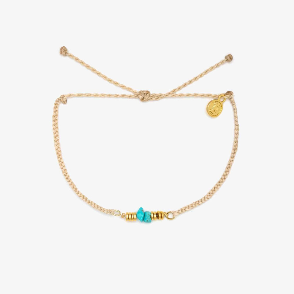 Turquoise Chip Bitty Braid Anklet 1