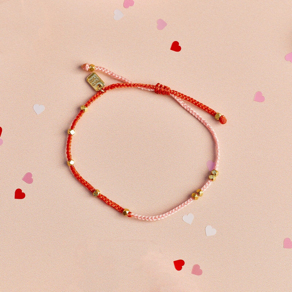 Pink & Red Two Toned Dainty Bracelet 2