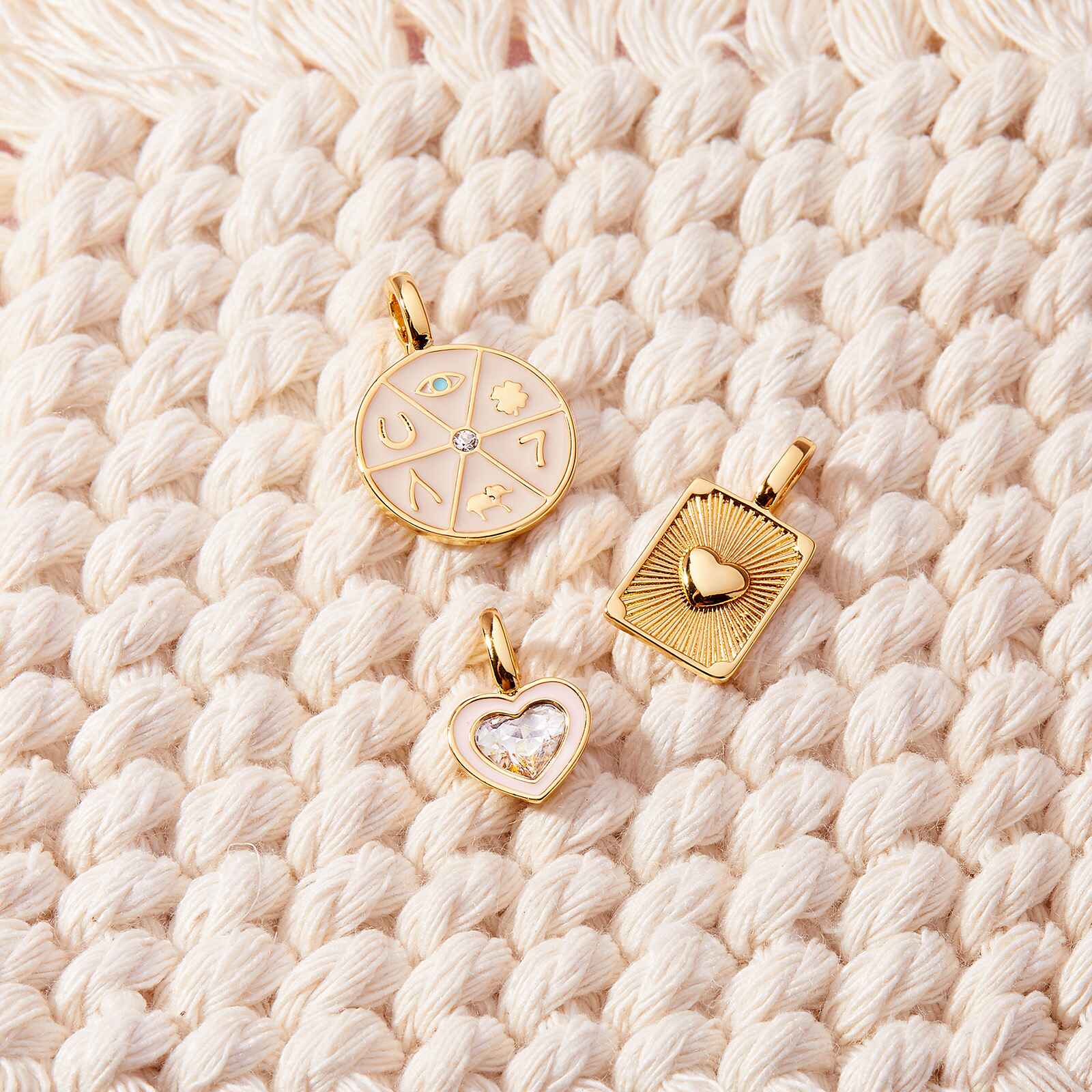 Harper Stone & Enamel Heart Charm