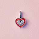 Harper Stone & Enamel Heart Charm