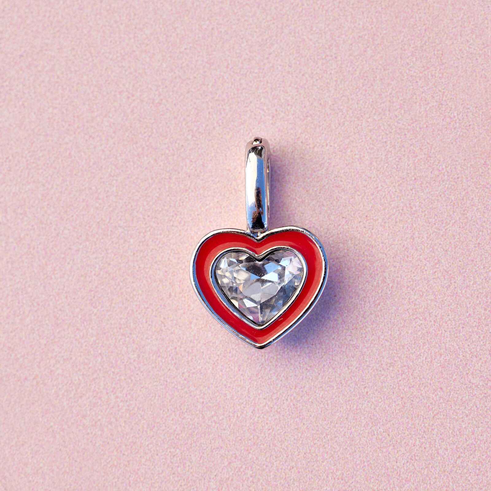 Harper Stone & Enamel Heart Charm