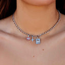 Harper Stone & Enamel Heart Charm